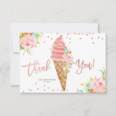 Ice Cream Vrijgezellenfeest Bedankt Card (Voorkant)