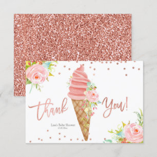 Ice Cream Vrijgezellenfeest Bedankt Card