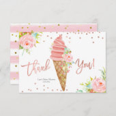 Ice Cream Vrijgezellenfeest Hartelijk dank Bedankkaart (Voorkant / Achterkant)