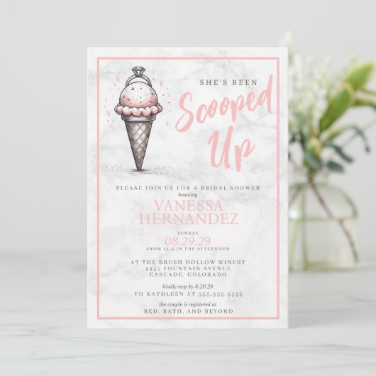 Ice Cream Vrijgezellenfeest Kaart (Staand voorkant)