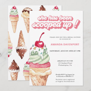 Ice Cream-Vrijgezellenfeest opgehoopt Kaart