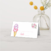 Ice Cream Vrijgezellenfeest Table Number Place Car Plaatskaartje (Voorkant)