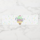 Ice Cream Vrijgezellenfeest Waterfles Etiket (Enkel label)