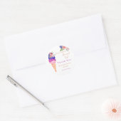 Ice Cream Vrijgezellenfeest Ze is opgegraven Dank  Ronde Sticker (Envelop)