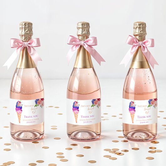 Ice Cream Vrijgezellenfeest Ze is opgegraven Dank  Sparkling Wijnetiket