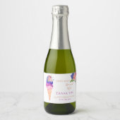 Ice Cream Vrijgezellenfeest Ze is opgegraven Dank  Sparkling Wijnetiket (Voorkant)