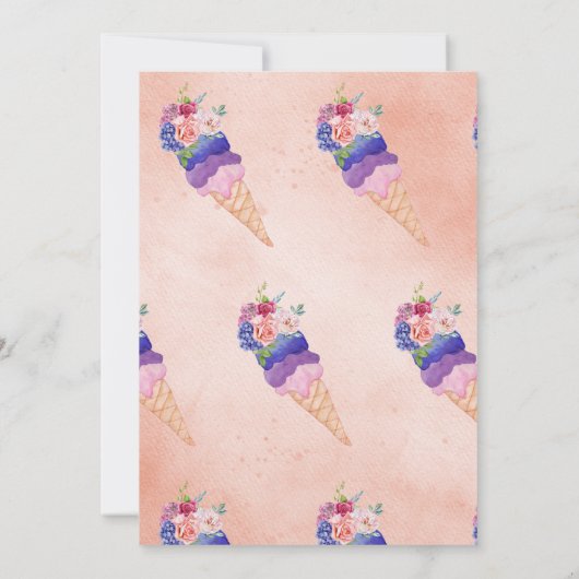 Ice Cream Vrijgezellenfeest Ze is opgeslokt. Kaart (Achterkant)