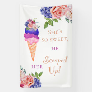 Ice Cream Vrijgezellenfeest Ze is zo mooi opgeslok Spandoek