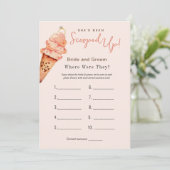 Ice Cream "Waar waren ze"-Vrijgezellenfeest Kaart (Staand voorkant)