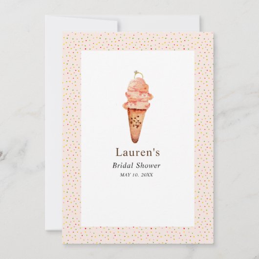 Ice Cream "Waar waren ze"-Vrijgezellenfeest Kaart (Achterkant)