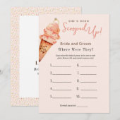 Ice Cream "Waar waren ze"-Vrijgezellenfeest Kaart (Voorkant / Achterkant)