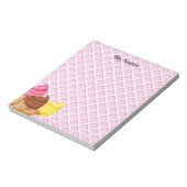 Ice Cream Waffle roze Notitieblok (Linkerzijde)