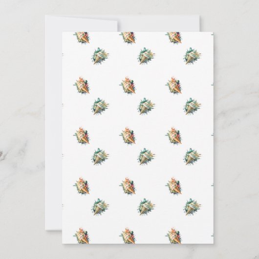 Ice Cream Waffle Wat is de Scoop Gender Reveal Kaart (Achterkant)