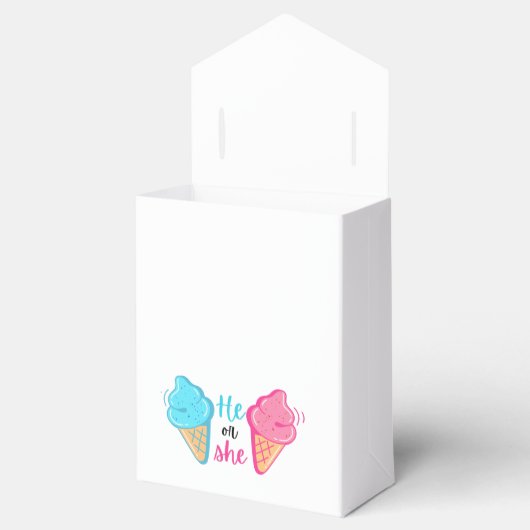 Ice Cream Wat is de Scoop Gender Reveal Bedankdoosjes (Geopend)