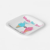 Ice Cream Wat is de Scoop Gender Reveal Custom Papieren Bordje (Gebogen)