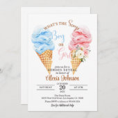 Ice Cream Wat is de Scoop Gender Reveal Kaart (Voorkant / Achterkant)