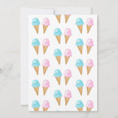 Ice Cream Wat is de Scoop Gender Reveal Party Kaart (Achterkant)