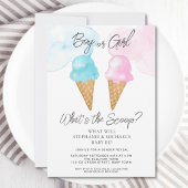 Ice Cream Wat is de Scoop Gender Reveal Party Kaart
