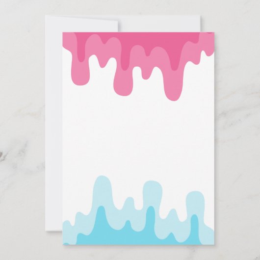 Ice Cream Wat is de Scoop Gender Reveal Party Kaart (Achterkant)