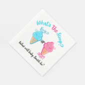Ice Cream Wat is de Scoop Gender Reveal Servet (Hoek)