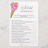 Ice cream - Wat zei de bruidegom bruidsspel (Voorkant)