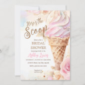 Ice cream waterverf bloemenijsje kegel kaart (Voorkant)