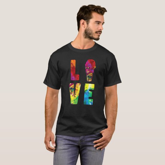 Ice Cream Waterverf Cone Sundae Love T-shirt (Voorkant volledig)
