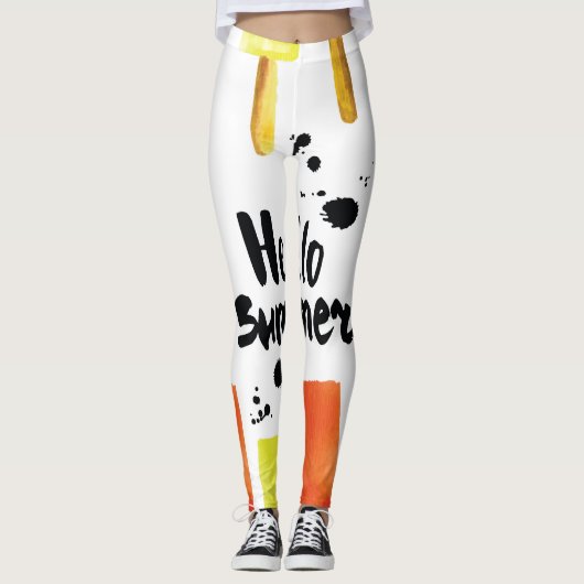 Ice Cream: Waterverf Leggings (Voorkant)