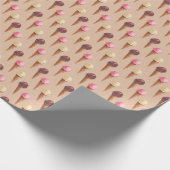 Ice Cream Waterverf Naadloze Illustratie Cadeaupapier (Hoek)