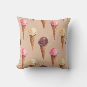 Ice Cream Waterverf Naadloze Illustratie Kussen