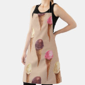 Ice Cream Waterverf Naadloze Illustratie Schort (Insitu)