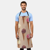 Ice Cream Waterverf Naadloze Illustratie Schort (Gedragen)