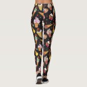 Ice Cream Whimsical Patterted Leggings Black (Achterkant)