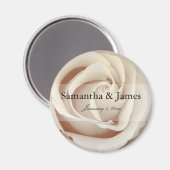 Ice Cream White Rose Magneet (Voorkant / Achterkant)