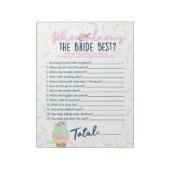 Ice Cream Wie De Bruid Beste Spel Pack kent Notitieblok (Linkerzijde)