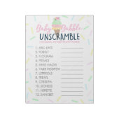 Ice Cream Word Unscramble Baby shower Game Pack Notitieblok (Linkerzijde)