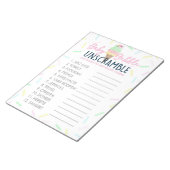 Ice Cream Word Unscramble Baby shower Game Pack Notitieblok (Schuin)