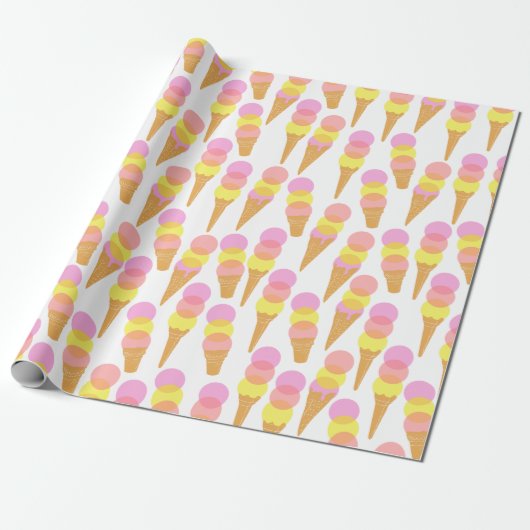 Ice Cream Wrapping Paper Cadeaupapier (Uitgerold)