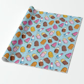 Ice Cream Wrapping Paper Cadeaupapier (Uitgerold)