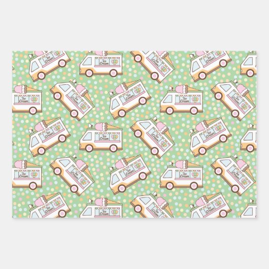 Ice Cream Wrapping Paper Sheets (Voorkant)