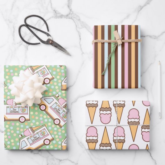 Ice Cream Wrapping Paper Sheets (Voorkant)