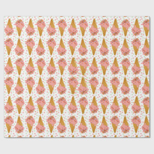 Ice Cream Wrapping Paper, Yummy, Girly and Cute Cadeaupapier