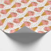 Ice Cream Wrapping Paper, Yummy, Girly and Cute Cadeaupapier (Hoek)