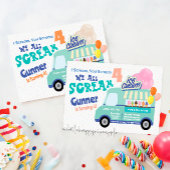 Ice Cream You Scream Fourth Birthday Invitations Kaart