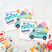 Ice Cream You Scream Fourth Birthday Invitations Kaart