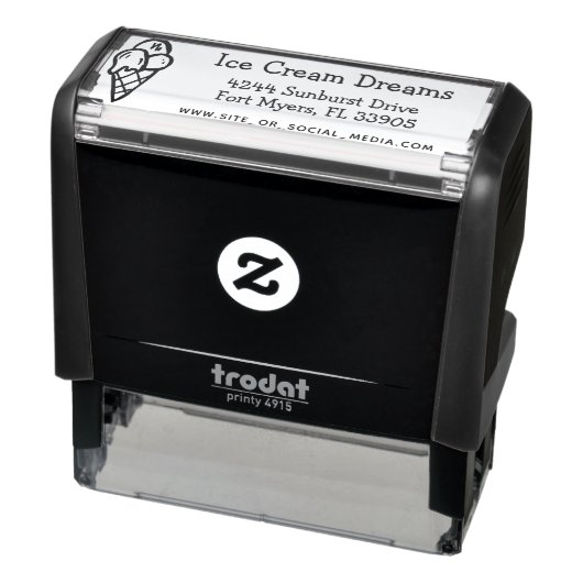 Ice Cream Zakelijk Retouradres Voorgelinkt stempel (Product)