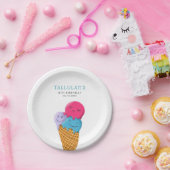 Ice Cream Zomer Verjaardagsfeest Papieren Bordje (Feest)