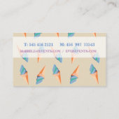 Ice Creams Business Kaart Visitekaartje (Achterkant)