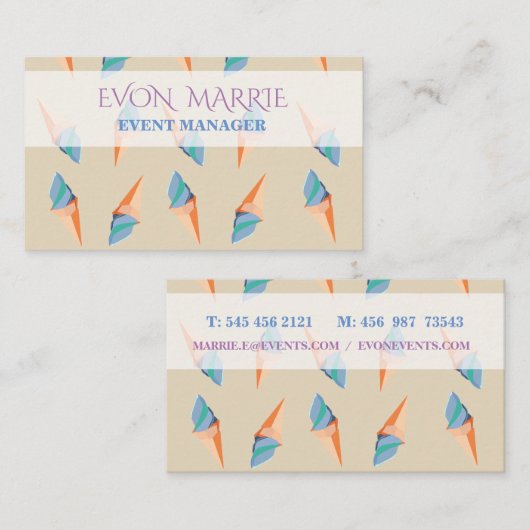 Ice Creams Business Kaart Visitekaartje (Voorkant / Achterkant)