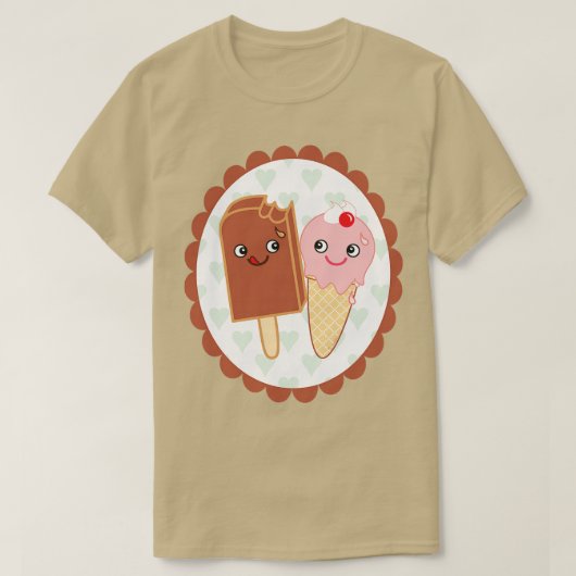 Ice Creams in Love T-shirt (Design voorkant)